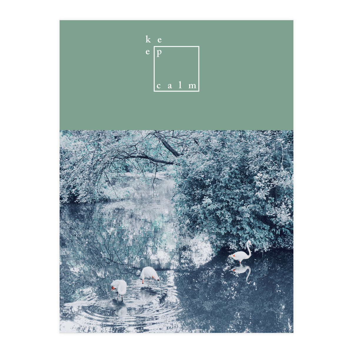 Flamingos - keep calm  (Print Only)