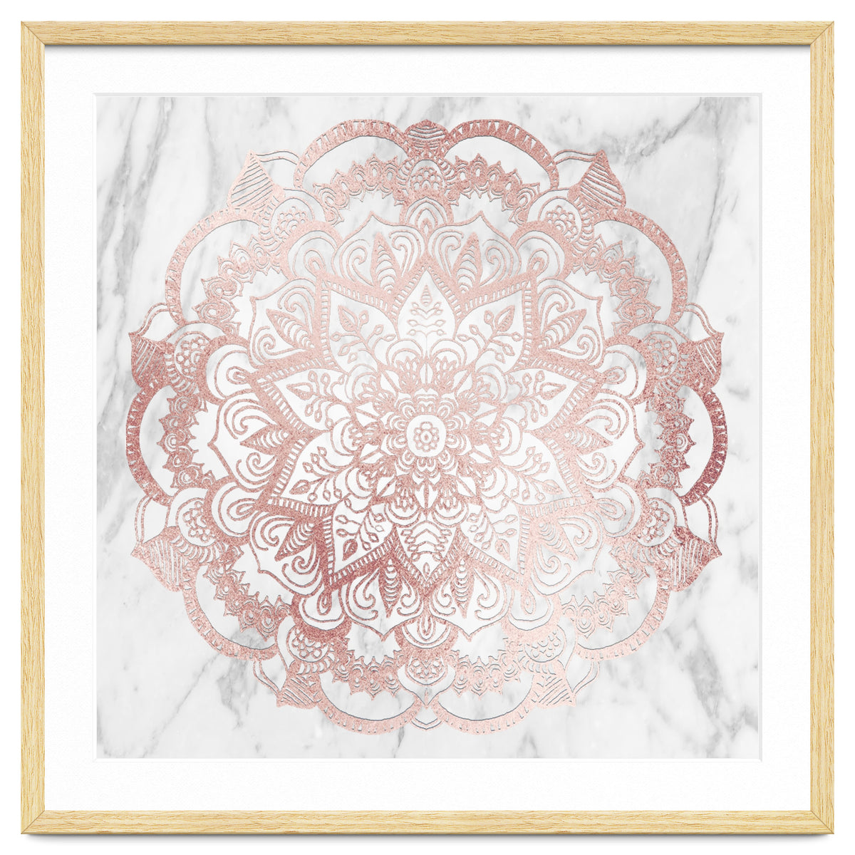 Rose Gold Mandala Star