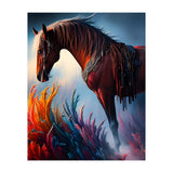 Elegant Prismatic Arabian Horse Digital Art (Print Only) thumbnail