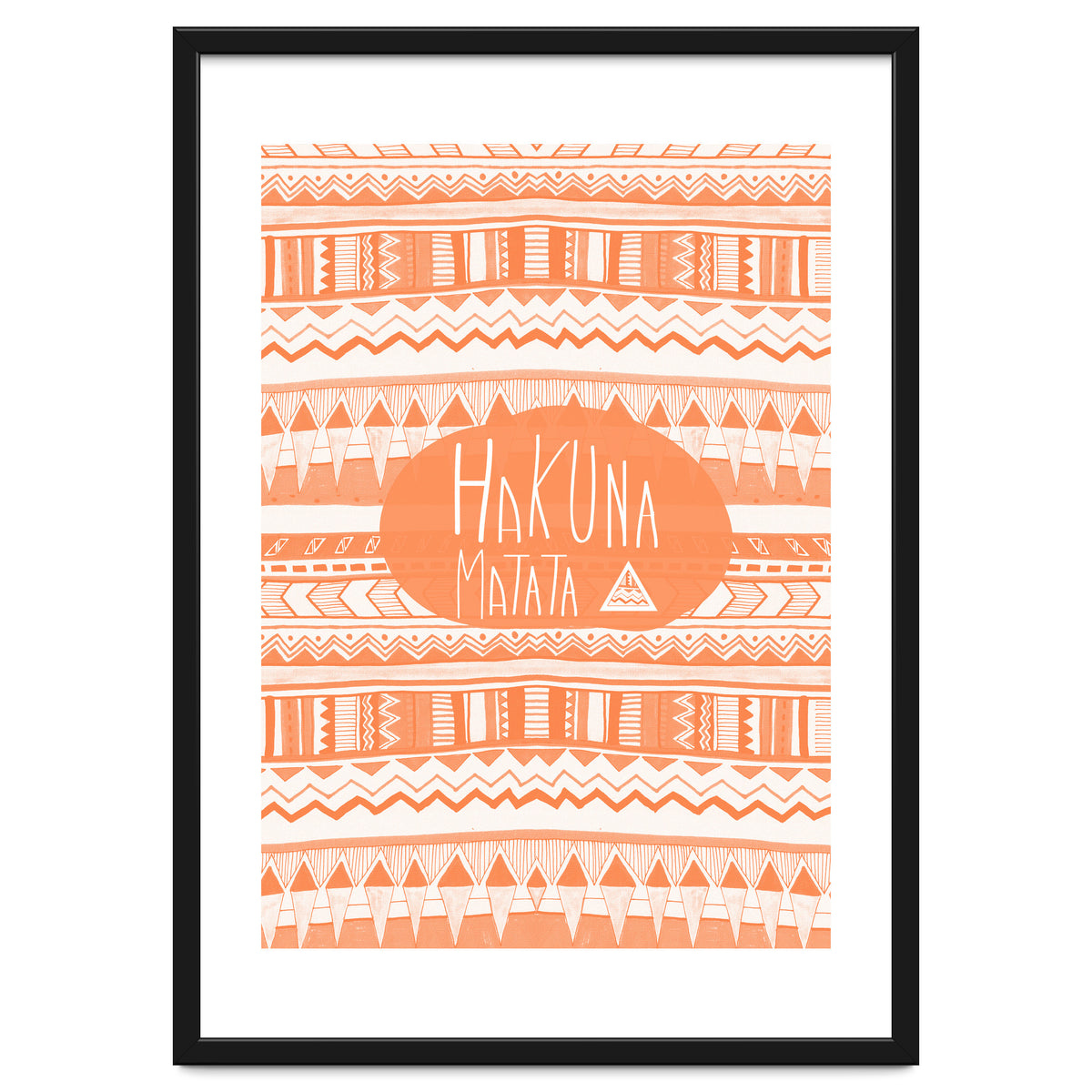 Hakuna Matata Orange Art Print