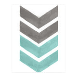 Mint Grey Chevron Print (Print Only) thumbnail