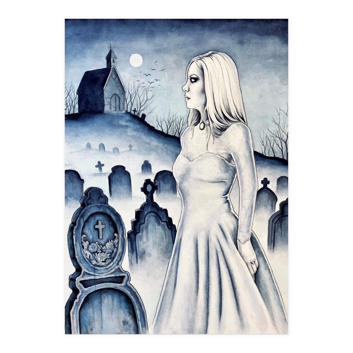 The Lady In White (Print Only)