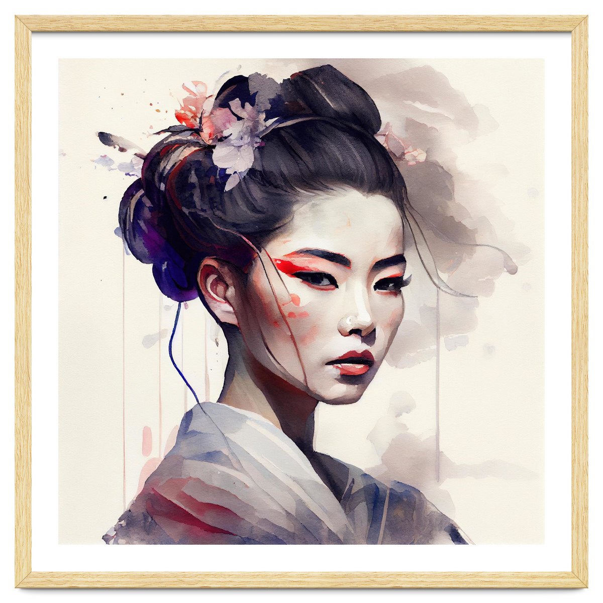 Watercolor Modern Geisha #8
