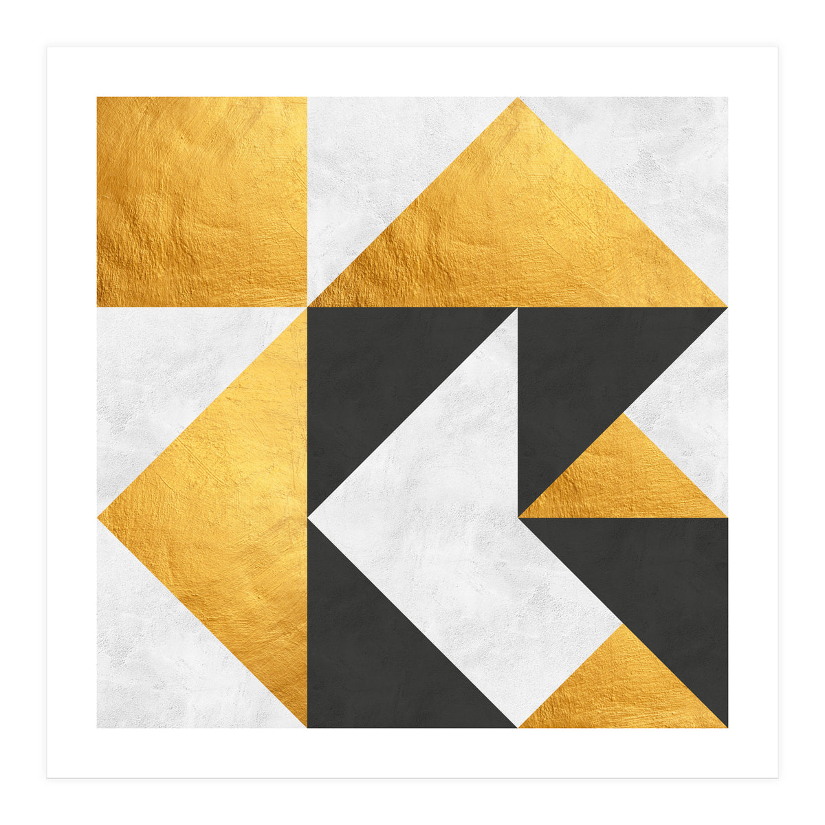 Gray and Gold Composition II (Print Only)