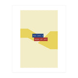 Modern Geometric Minimalist Typography You Are A Work Of Art (Print Only) thumbnail