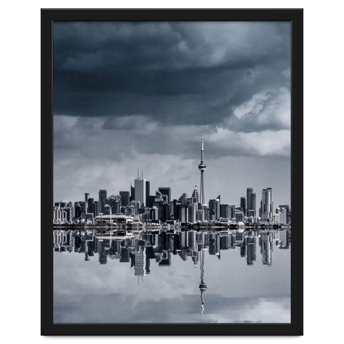 Toronto Skyline From Colonel Samuel Smith Park Reflection No 1