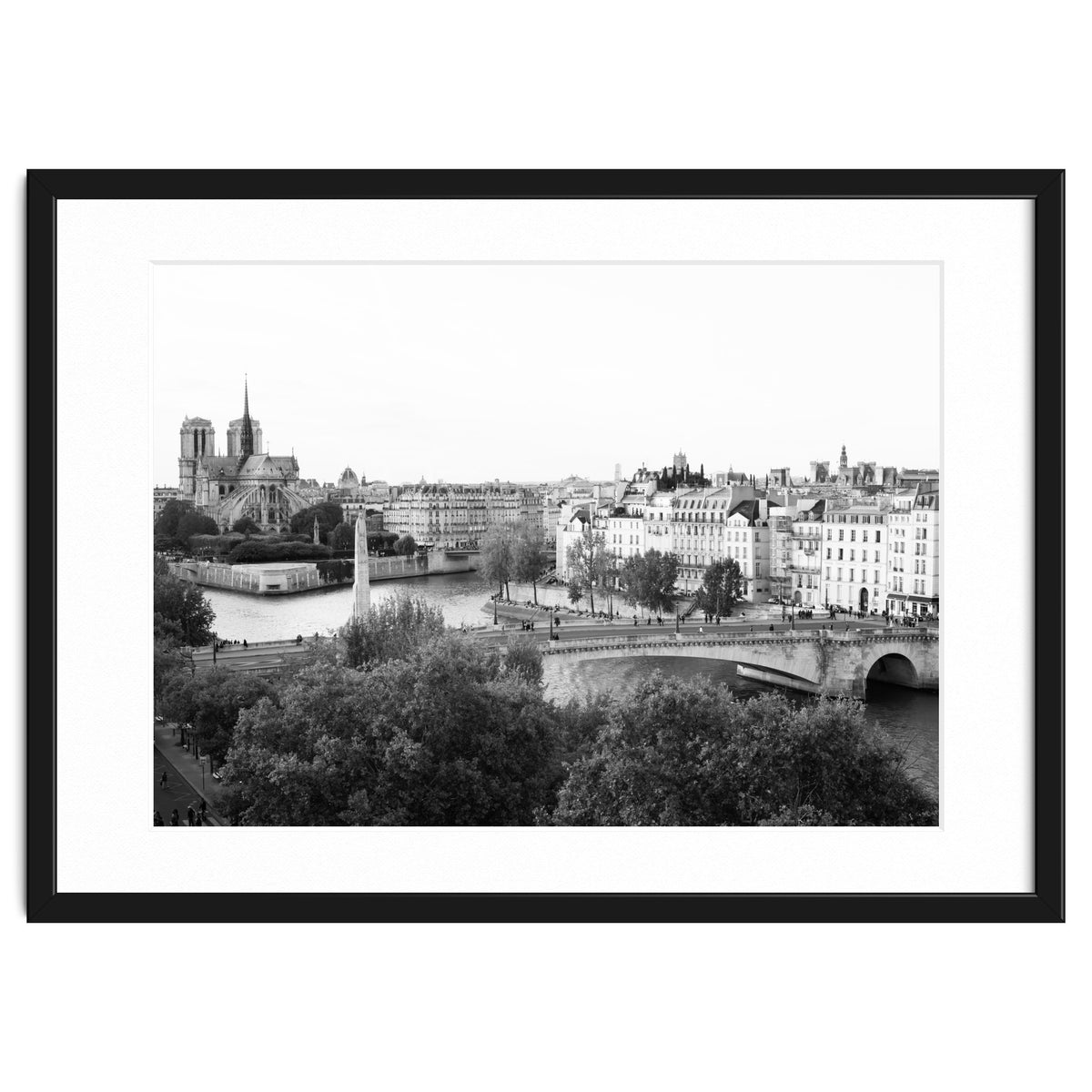 Paris View in Black and White