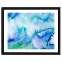 Watercolor turquoise tie-dye