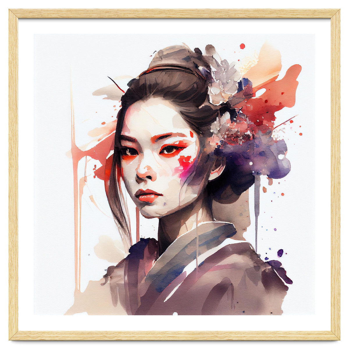 Watercolor Modern Geisha #7