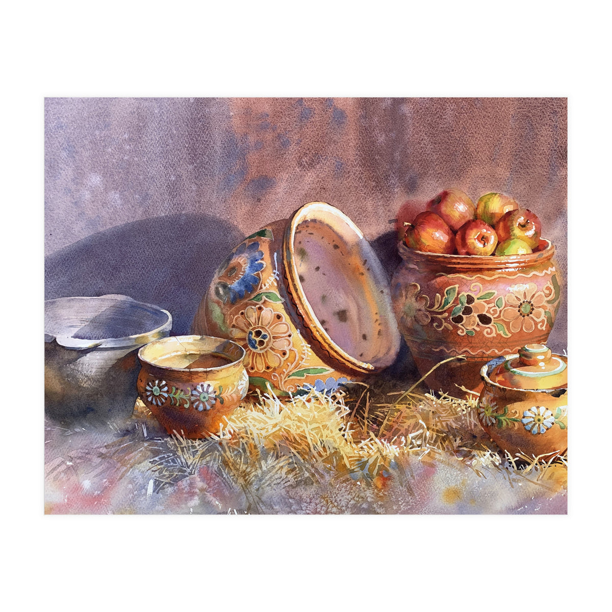 Sunny still life with straw (Print Only)