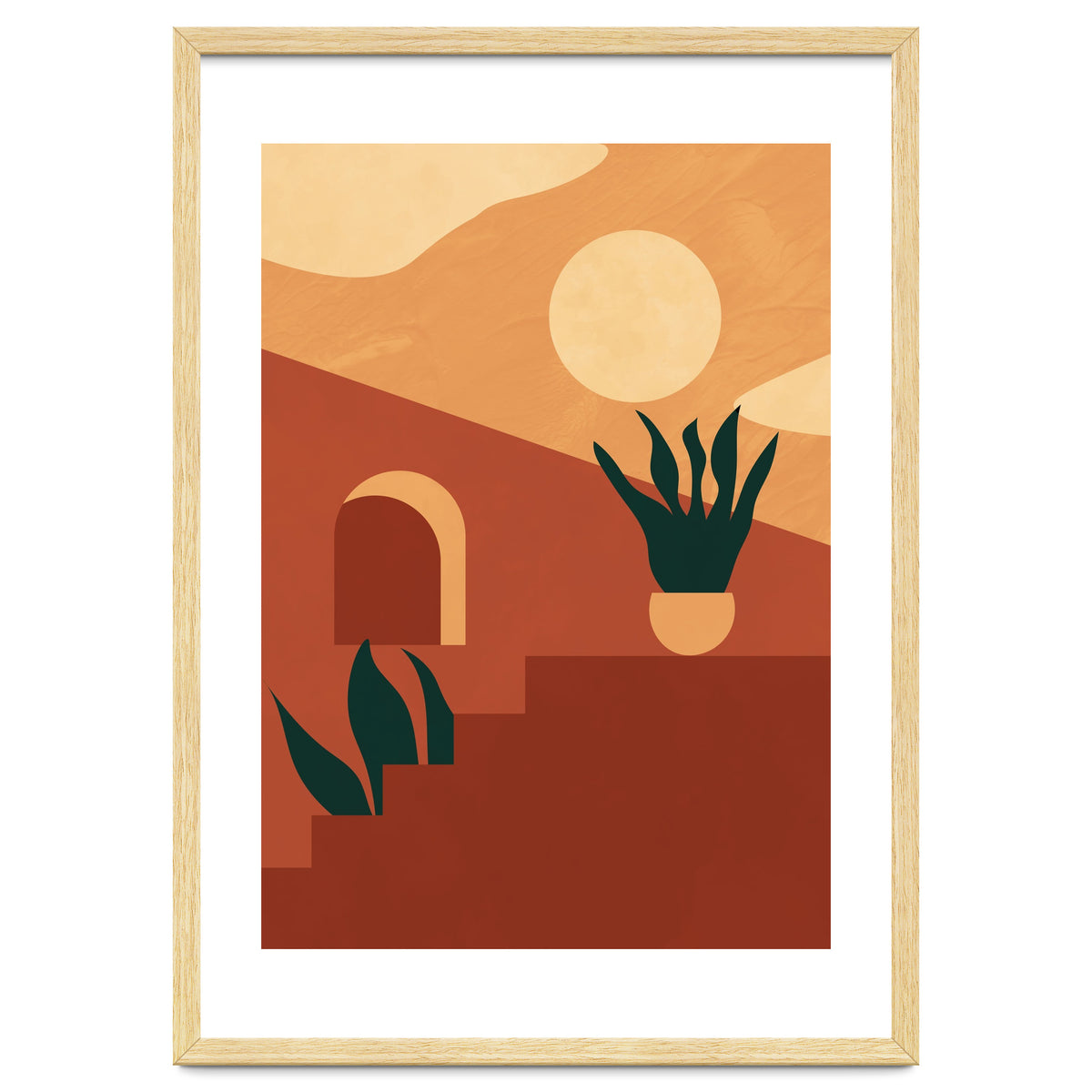 Boho  Desert Terracotta Print