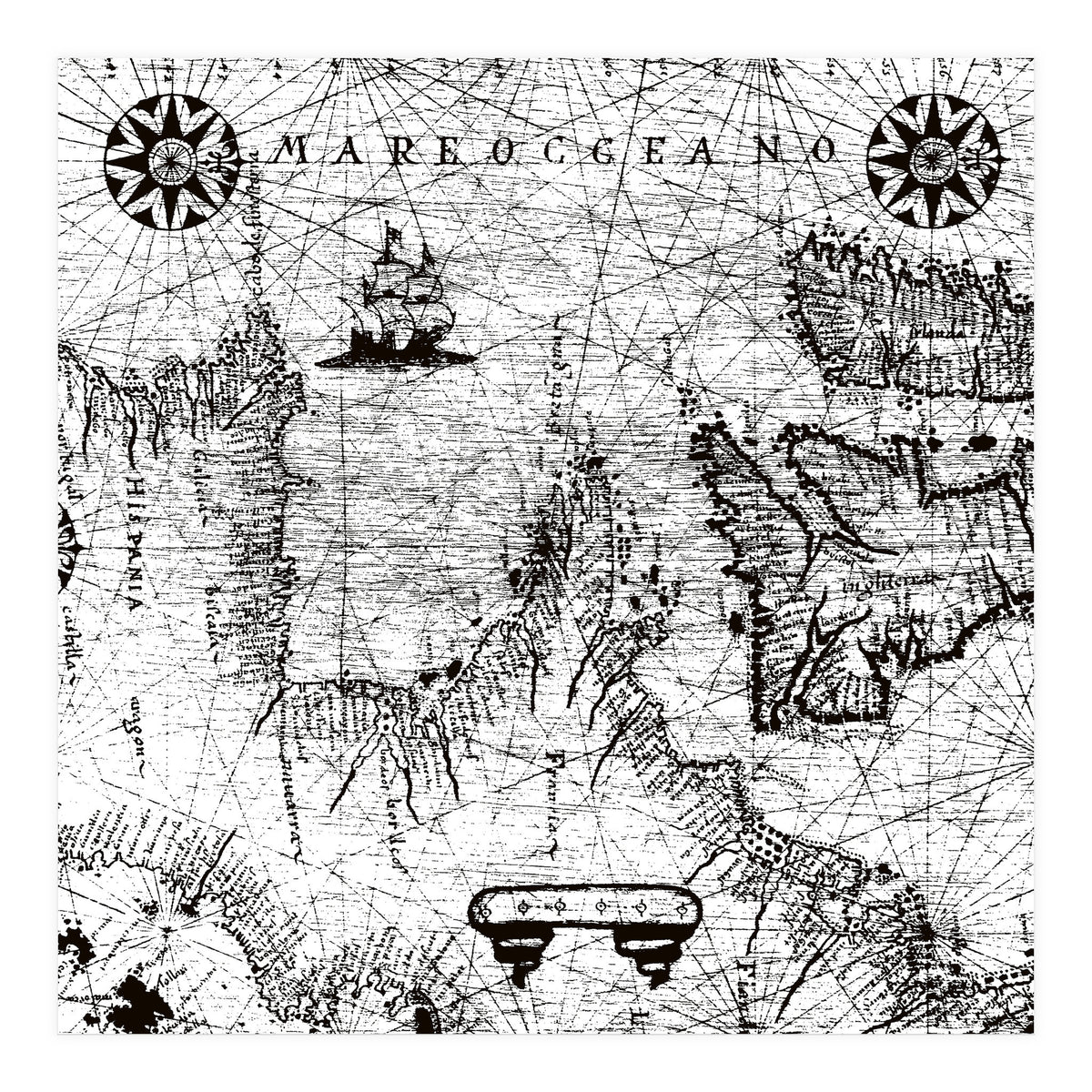 Antique Mercant Map  (Print Only)