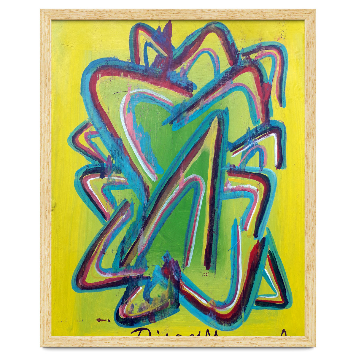 Forma Celeste Sobre Amarillo 2