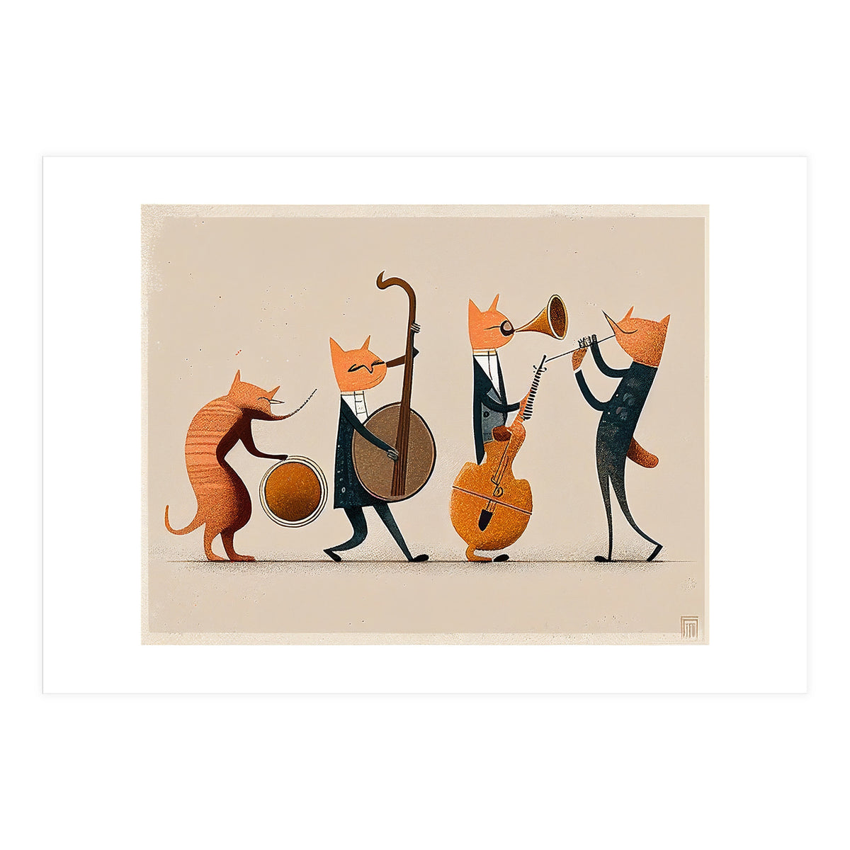 Cats Playing Jazz (Print Only)