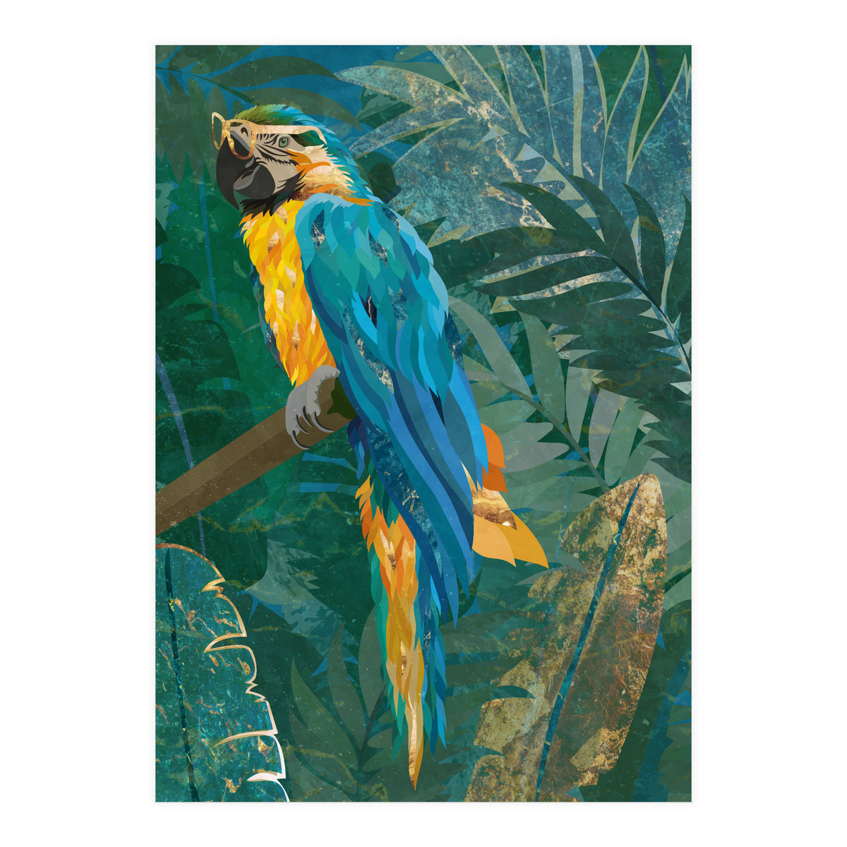 Macaw Meditation in the tropical jungle (Print Only)