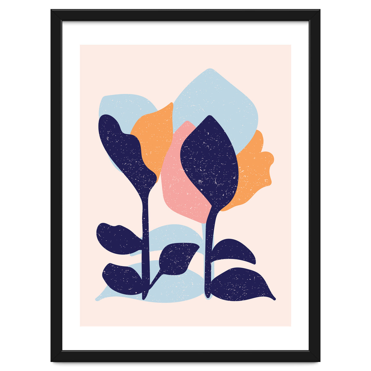 Spring Snow Abstract Art