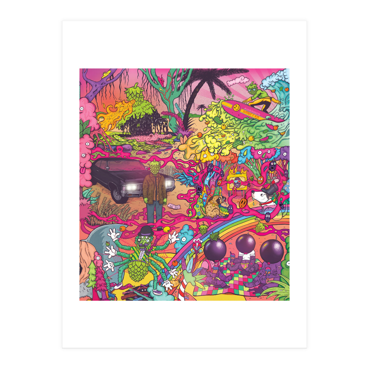 ABBEYDALE BREWERY COLLAB SERIES #2 FULL ILLUSTRATION - THORNBRIDGE, WILDE CHILD, RIDGESIDE, TORRSIDE, BOX SOCIAL, ORA BREWING (Print Only)