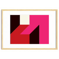 Geometric Shapes No. 62 - red, magenta & black