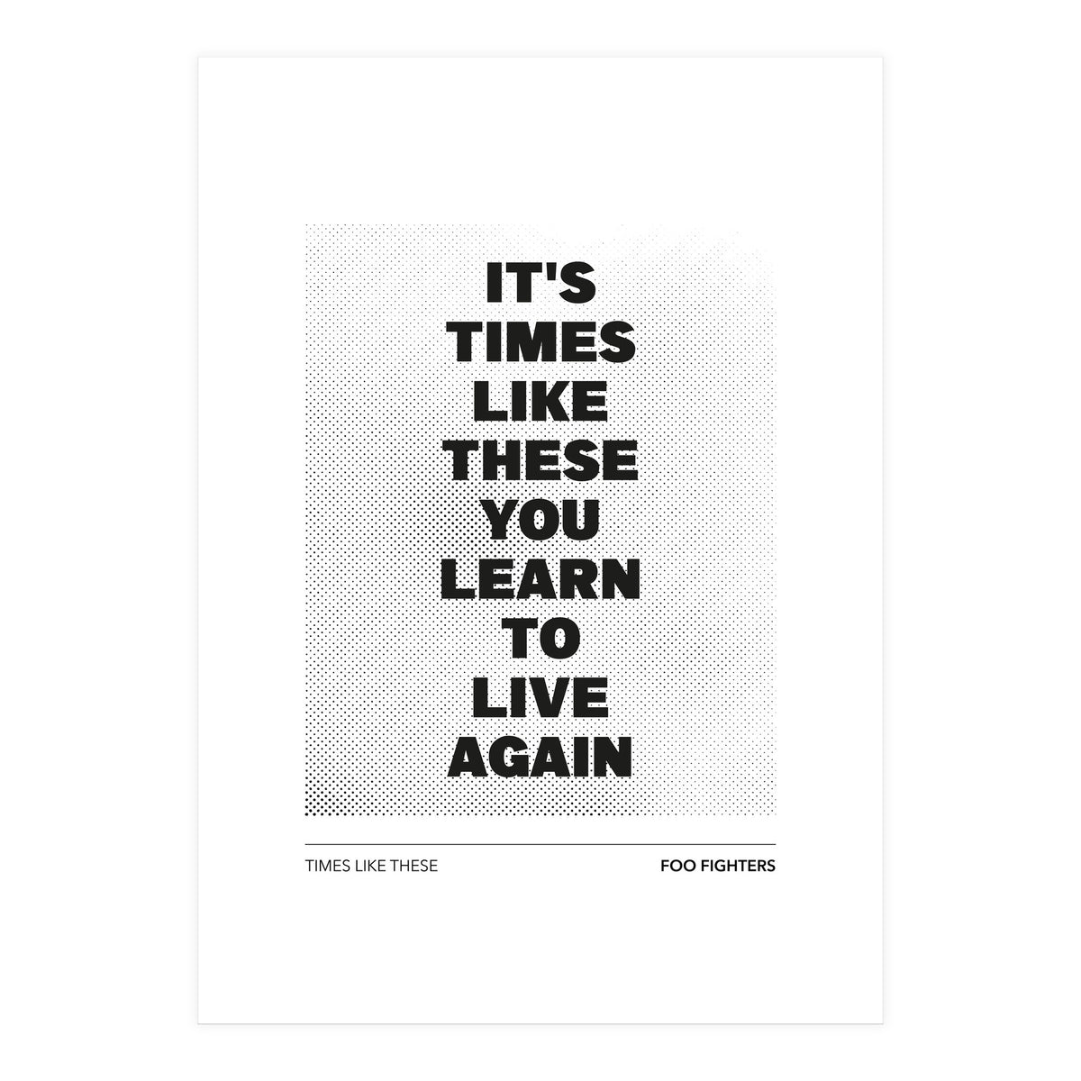 Foo Fighters - Times Like These (Print Only)