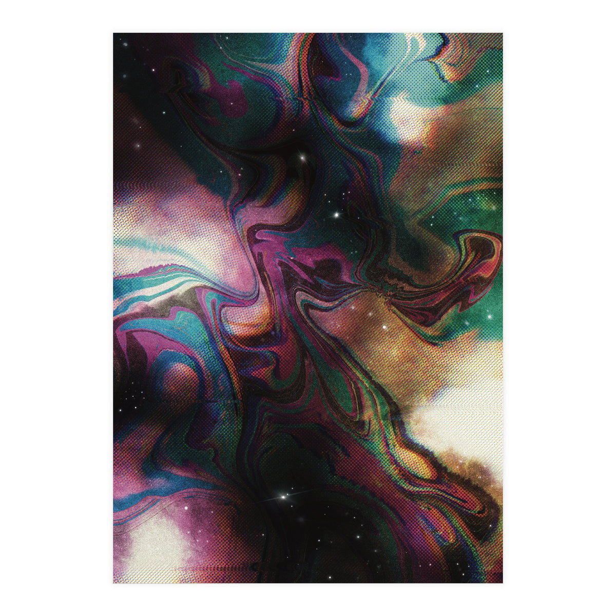 Retro Vintage Abstract Space (Print Only)