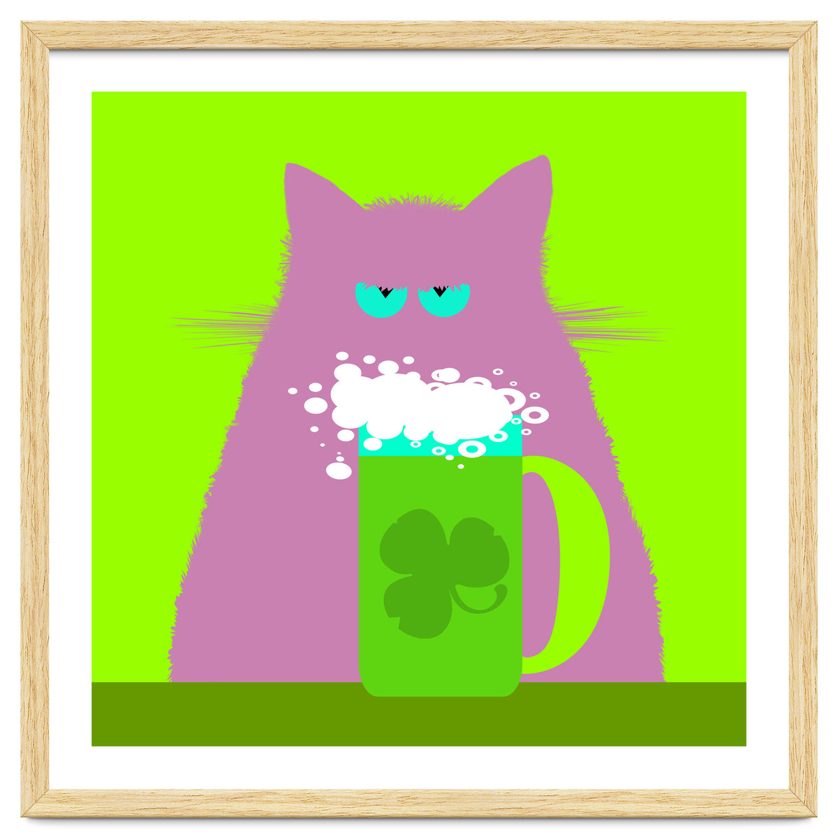 Saint Patrick's Day Lilac Cat