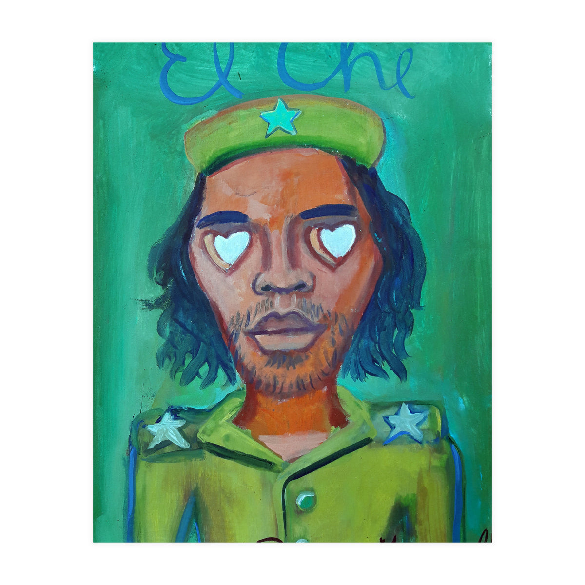 El Ché Y Corazones 3 (Print Only)