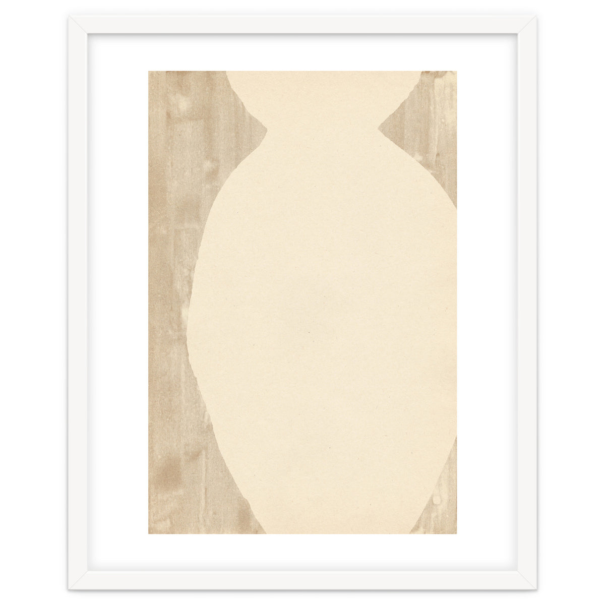 Creame tone vase silhouette