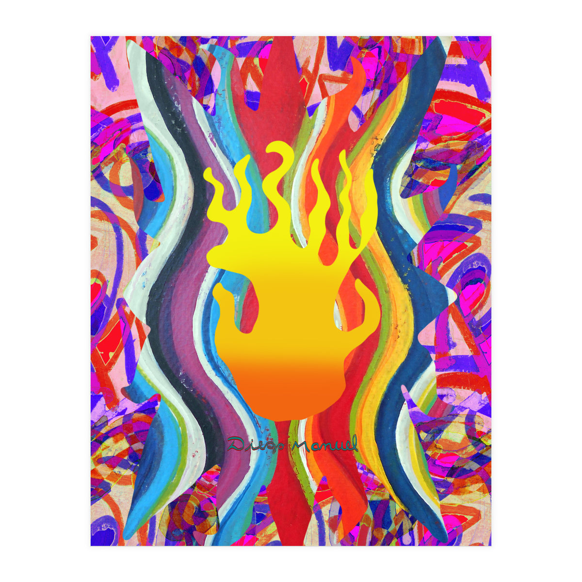 Fuego Y Graffiti 25 (Print Only)