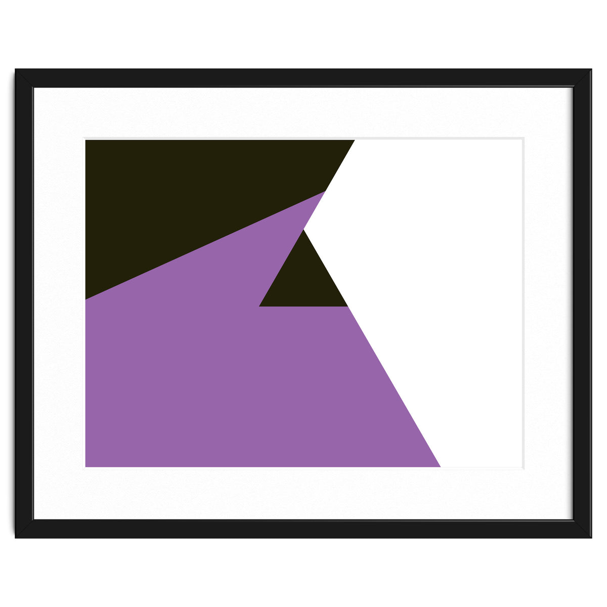 Geometric Shapes No. 80 - purple, black & white