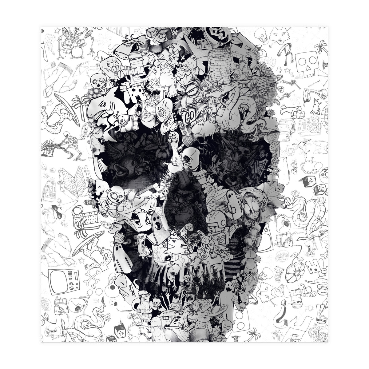 Doodle Skull (Print Only)