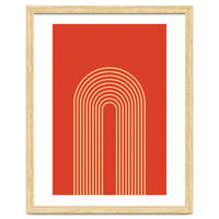 Rainbow Lines Mid Century Geometric Art