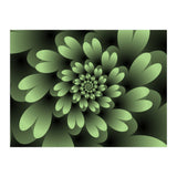 Green Floral Satin  (Print Only) thumbnail