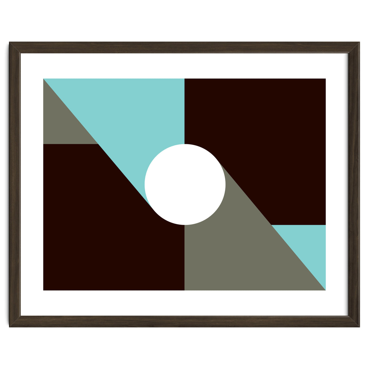 Geometric Shapes No. 29 - baby blue & grey
