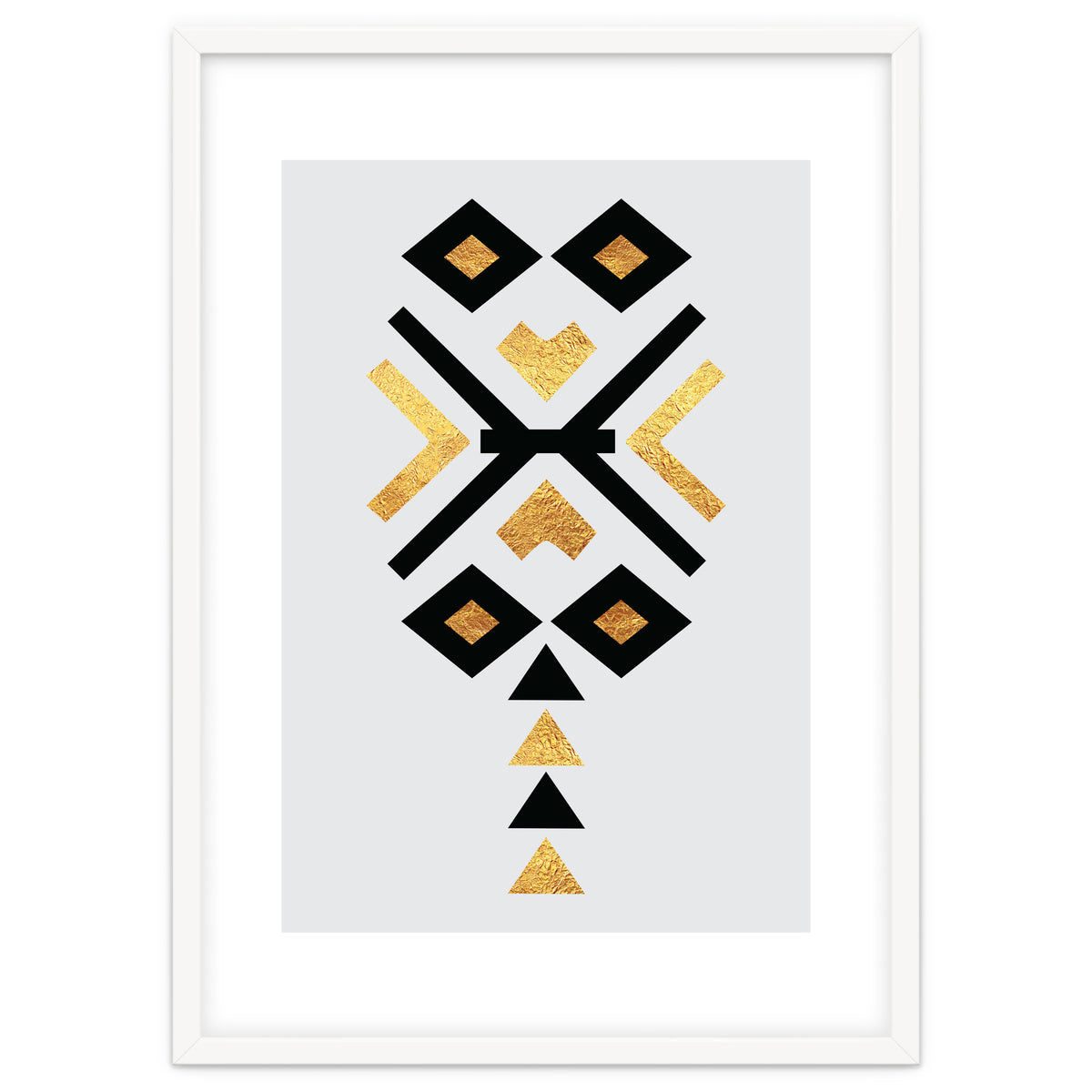Gold And Black Abstract Tribal