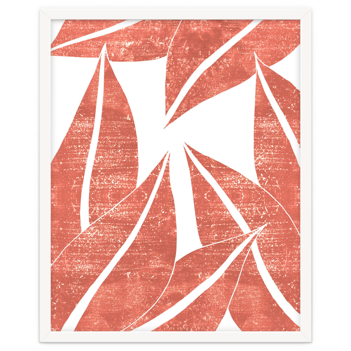 Abstract Terracotta Leaves 1 - Burnt Orange