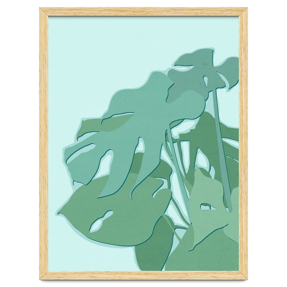 Minimal Monstera Leaves - Greener Eden