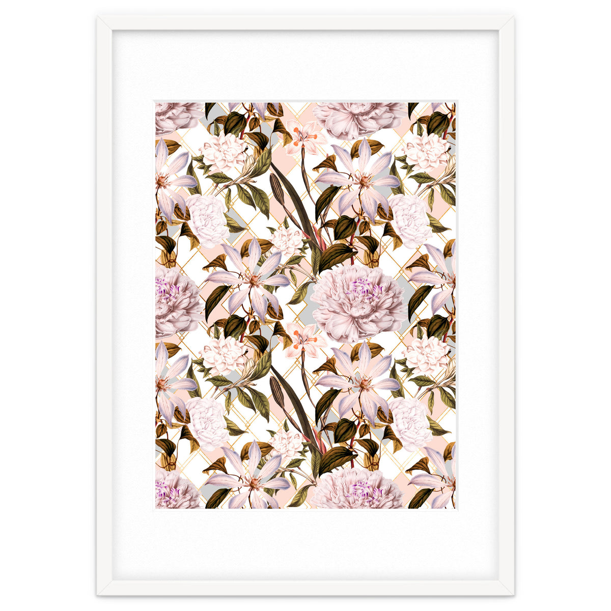 Pink flowering in geometric