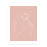 Sleep woman line pink (Print Only) thumbnail