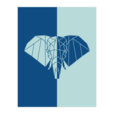ELEPHANT IN BLUE ! POLYGON ART (Print Only) thumbnail