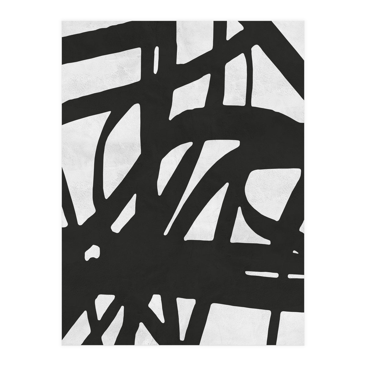 Expressionist black and white V (Print Only)