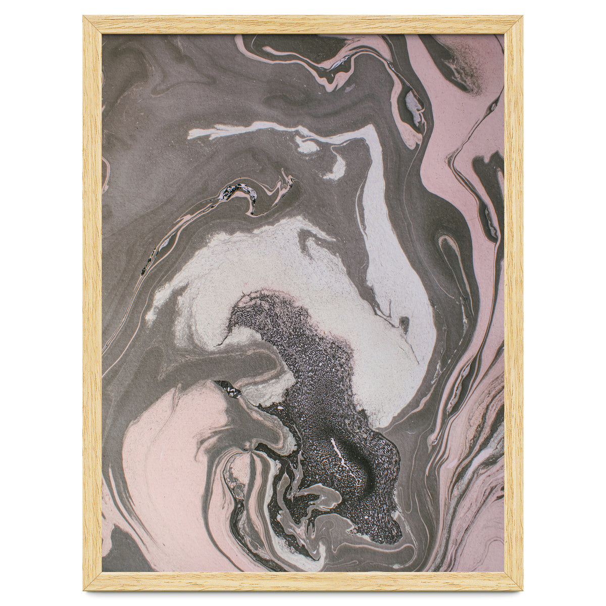 Pink and gray marbled paper