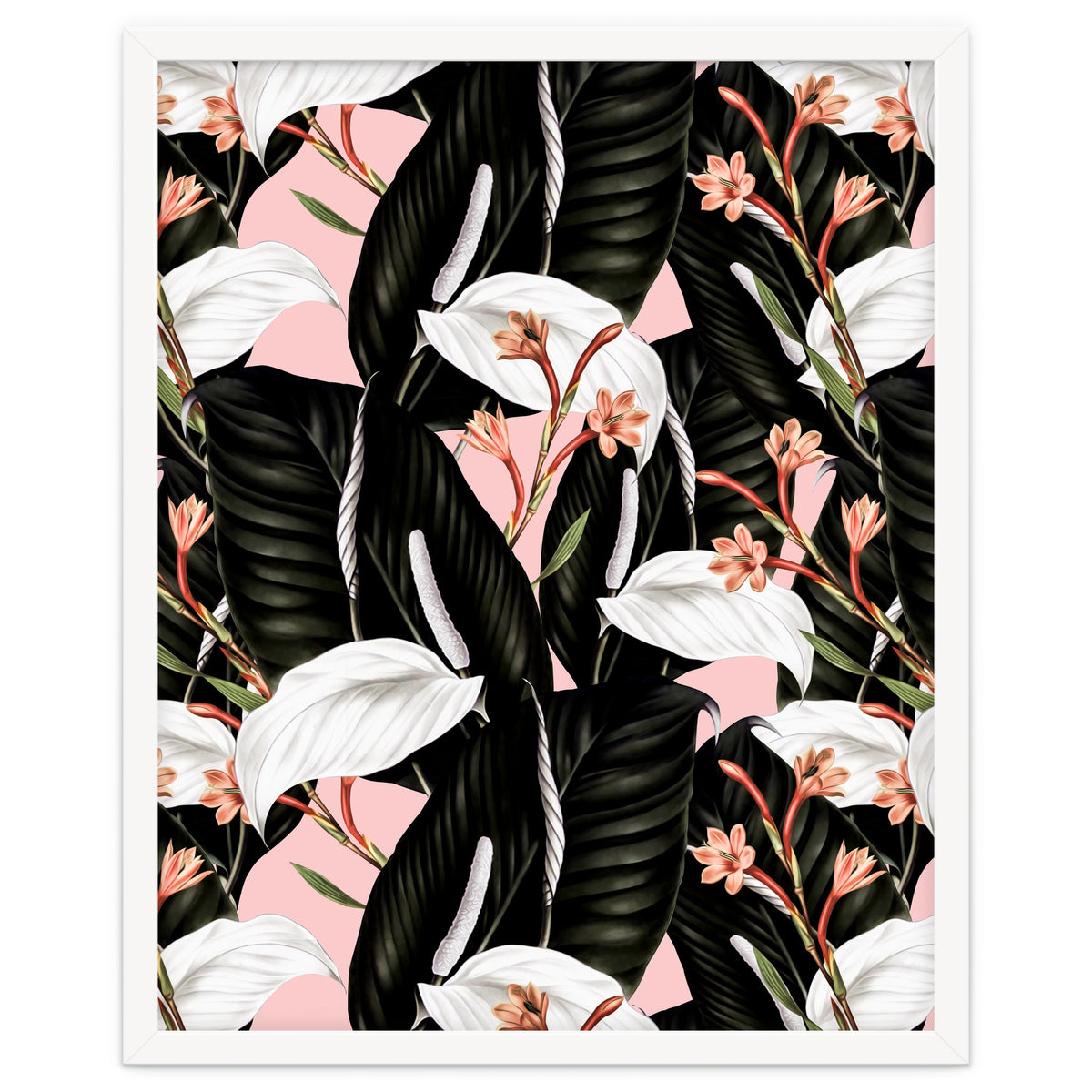 Flowery exotic botanical pink