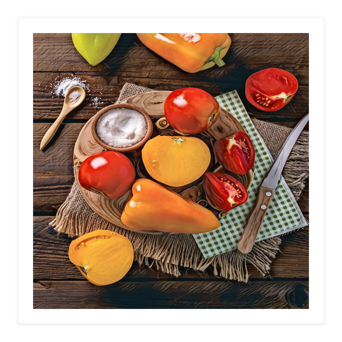 Bell peppers and tomatoes (Print Only)