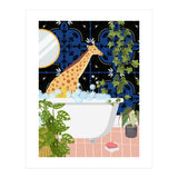 Giraffe Taking a Bubble Bath (Print Only) thumbnail