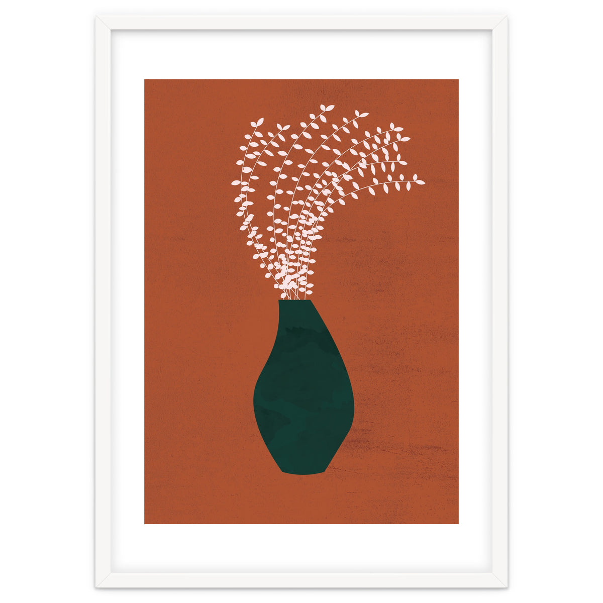 Terracotta Earth Tones Wall Decor Pottery Plant III