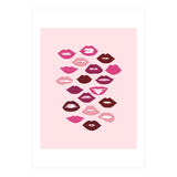 Lips Dark on Pink Background (Print Only) thumbnail