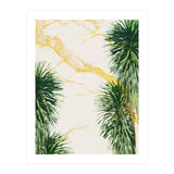 Gold marble texture with palm tree (Print Only) thumbnail