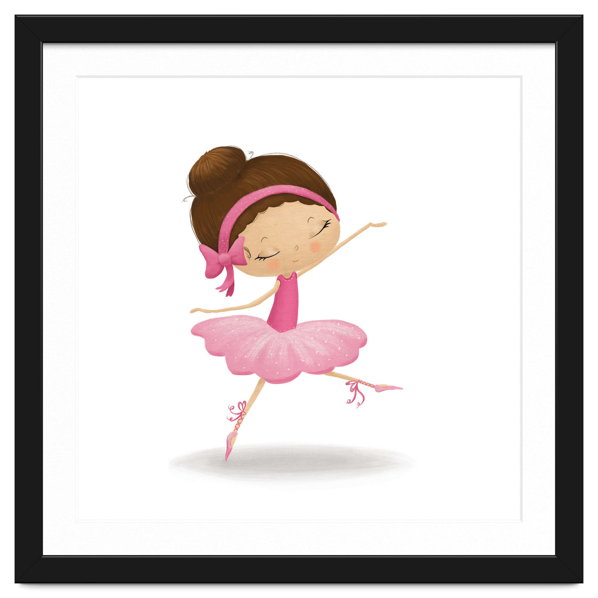 Adorable Leaping Ballerina Nursery Print