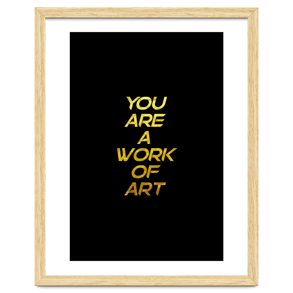Modern Minimalist Typography You Are A Work Of Art Versión 2