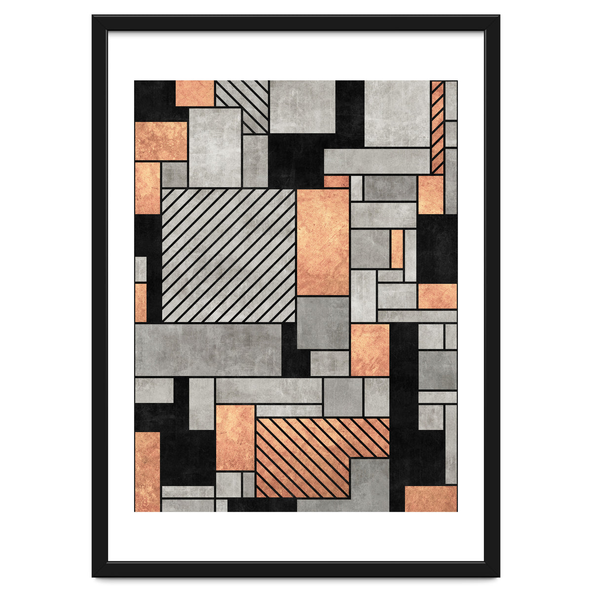 Random Pattern - Concrete and Copper